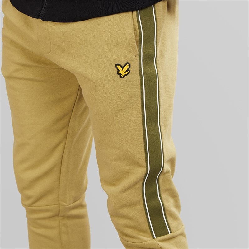 Lyle And Scott Vintage Mens Tape Joggers Relay Green - Image 3