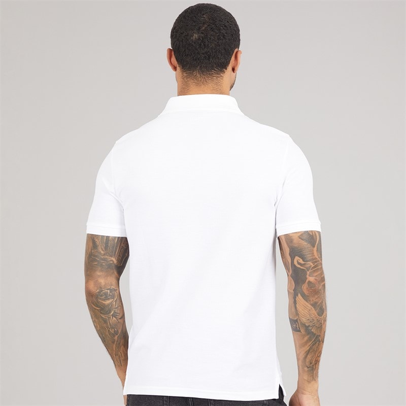 Lyle And Scott Vintage Mens Ottoman Half Zip Polo Shirt White - Image 2
