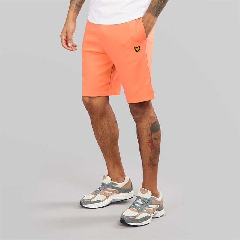Lyle And Scott Vintage Mens Fleece Shorts Warm Up Pink - Image 1