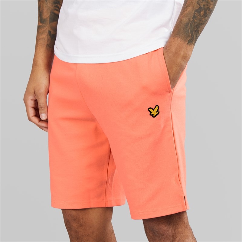 Lyle And Scott Vintage Mens Fleece Shorts Warm Up Pink - Image 3
