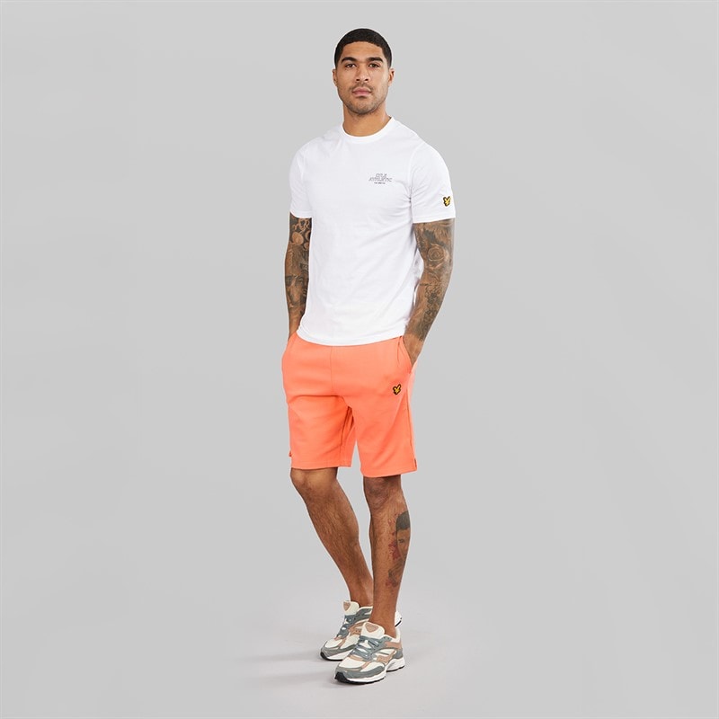 Lyle And Scott Vintage Mens Fleece Shorts Warm Up Pink - Image 4
