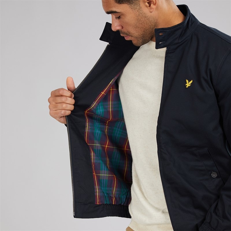 Lyle And Scott Vintage Mens Harrington Jacket Dark Navy - Image 5