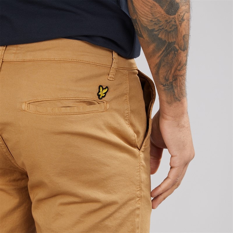 Lyle And Scott Vintage Mens Anfield Chino Shorts Beige - Image 3