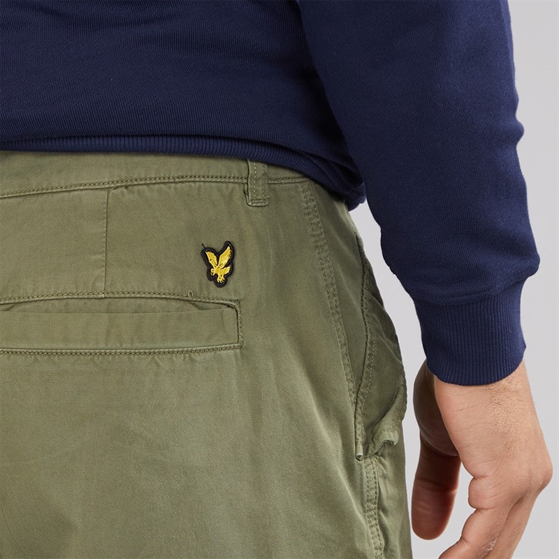 Lyle And Scott Vintage Mens Articulated Cargo Pants Fatigue Olive - Image 3