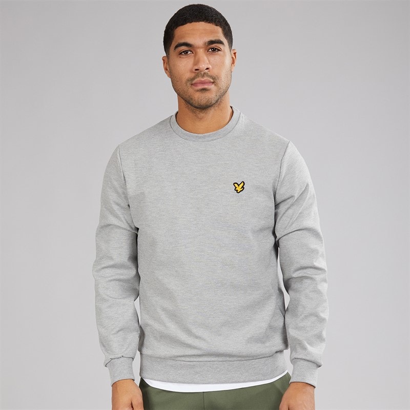 Lyle And Scott Vintage Mens Crew Neck Sweatshirt Mid Grey Marl - Image 1