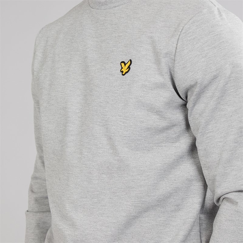 Lyle And Scott Vintage Mens Crew Neck Sweatshirt Mid Grey Marl - Image 3