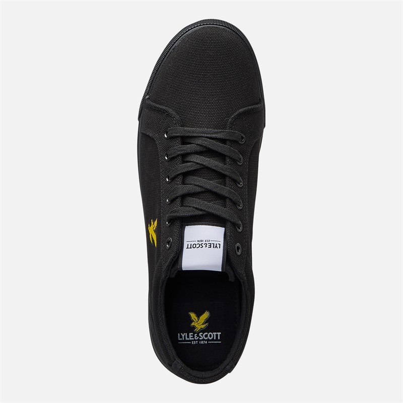 Lyle And Scott Vintage Mens Halket Trainers Black Mono - Image 4