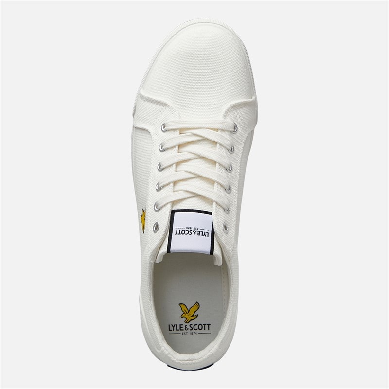 Lyle And Scott Vintage Mens Halket Trainers White - Image 4