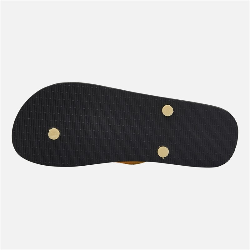 Lyle And Scott Vintage Mens Sand Flip Flops Black/Gold - Image 3