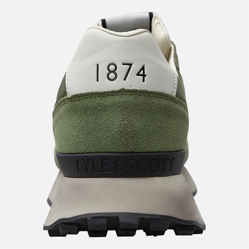 Lyle And Scott Vintage Mens Noah Trainers Green - Image 3