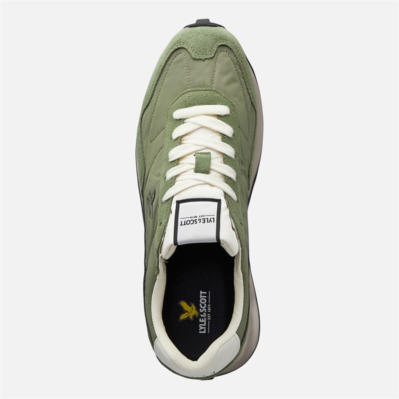 Lyle And Scott Vintage Mens Noah Trainers Green - Image 4