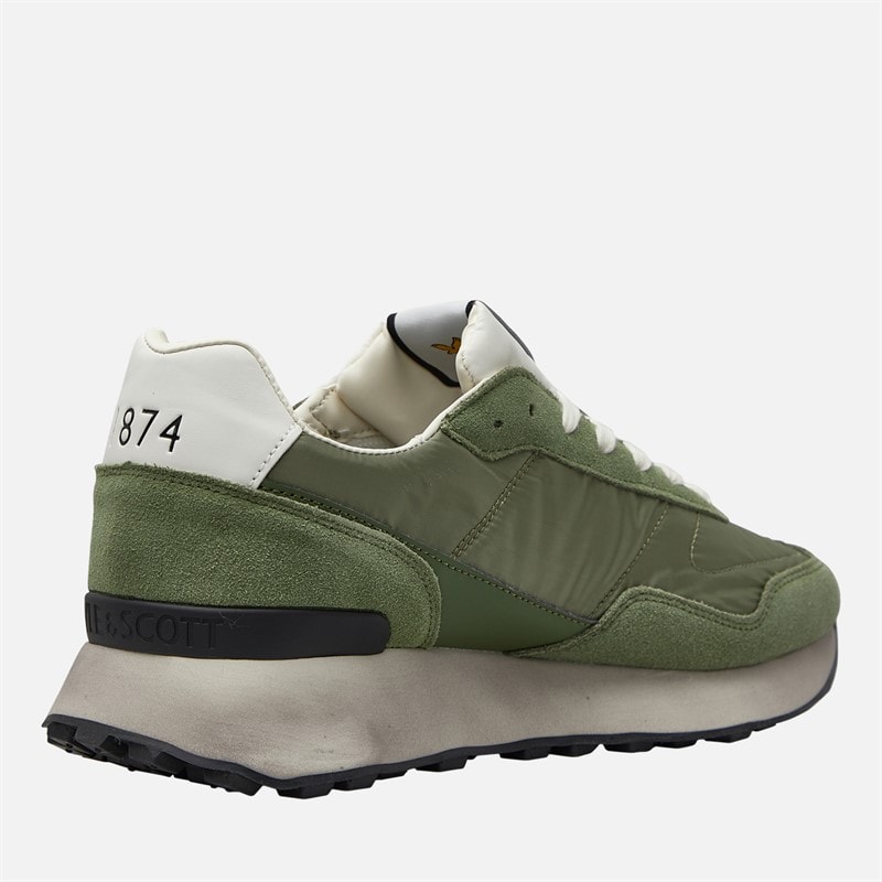 Lyle And Scott Vintage Mens Noah Trainers Green - Image 5