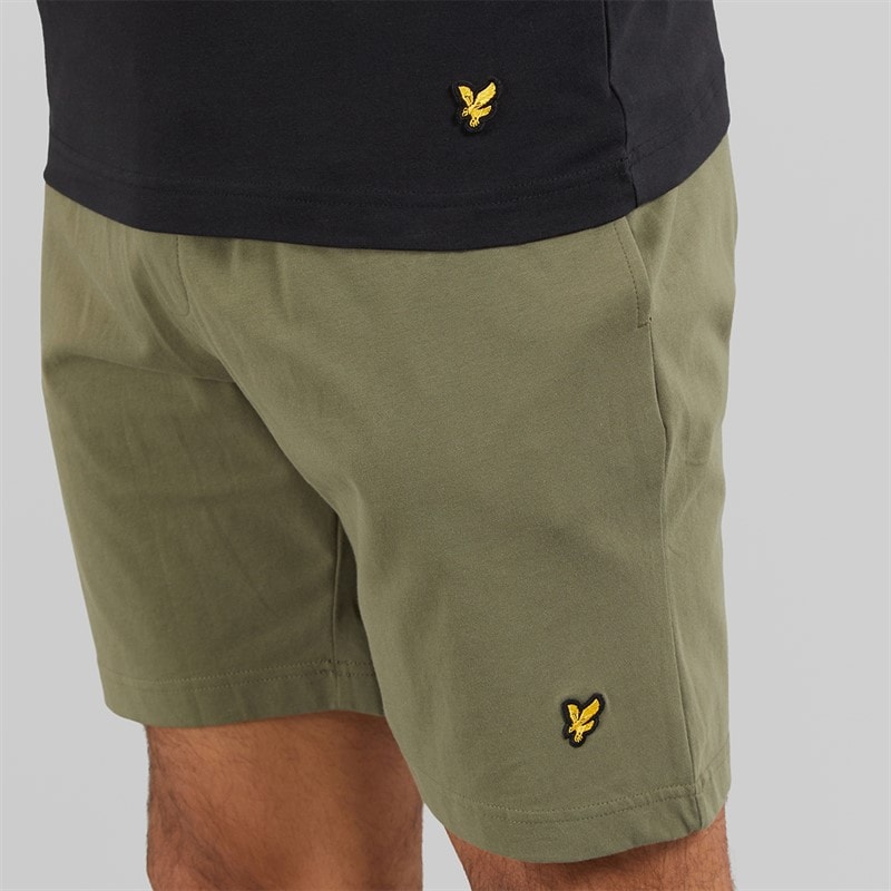 Lyle And Scott Vintage Mens Charlie T-Shirt And Shorts Loungewear Set Black/Beetle - Image 3