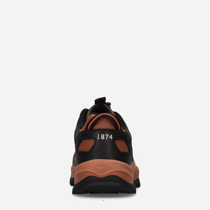 Lyle And Scott Vintage Mens Mintlaw Trainers Brown Orange - Image 3