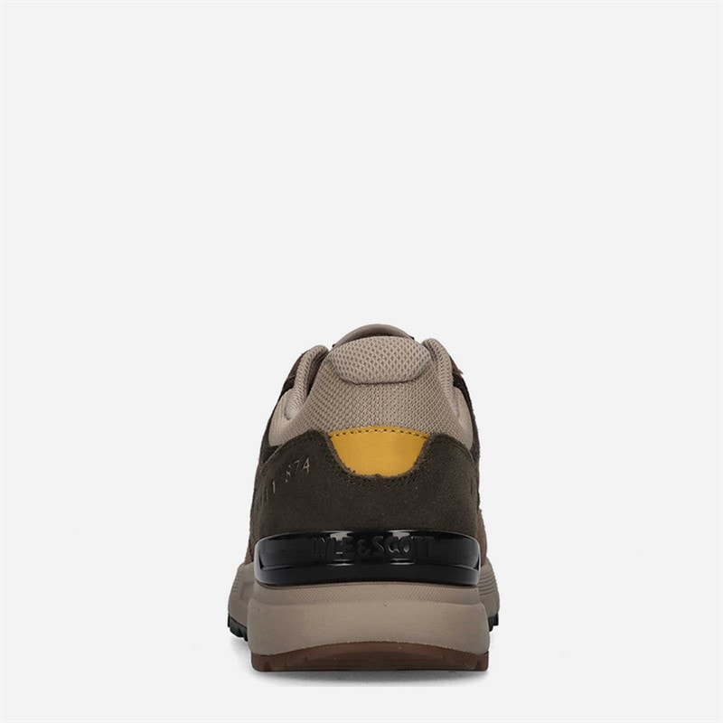Lyle And Scott Vintage Mens Finlay Trainers Acajou - Image 3