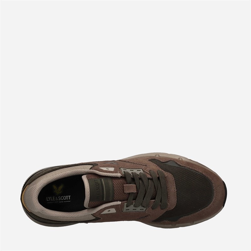 Lyle And Scott Vintage Mens Finlay Trainers Acajou - Image 4