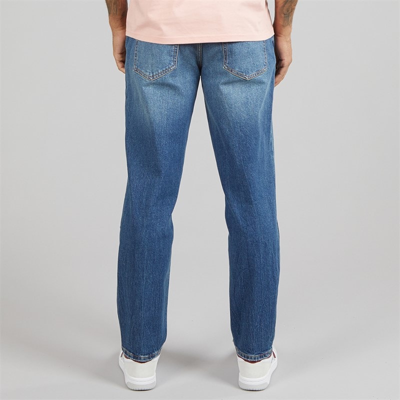 Lyle And Scott Vintage Mens Tapered Jeans Stone Wash Blue - Image 2