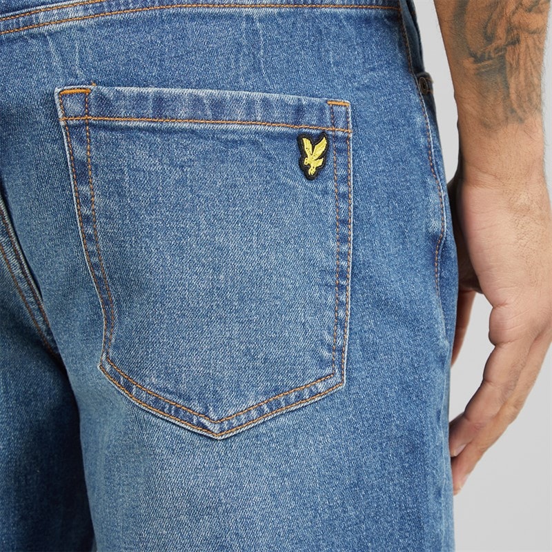 Lyle And Scott Vintage Mens Tapered Jeans Stone Wash Blue - Image 3