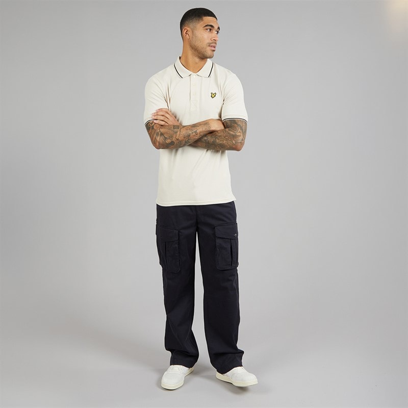 Lyle And Scott Vintage Mens Patch Pocket Cargo Trousers Dark Navy - Image 4