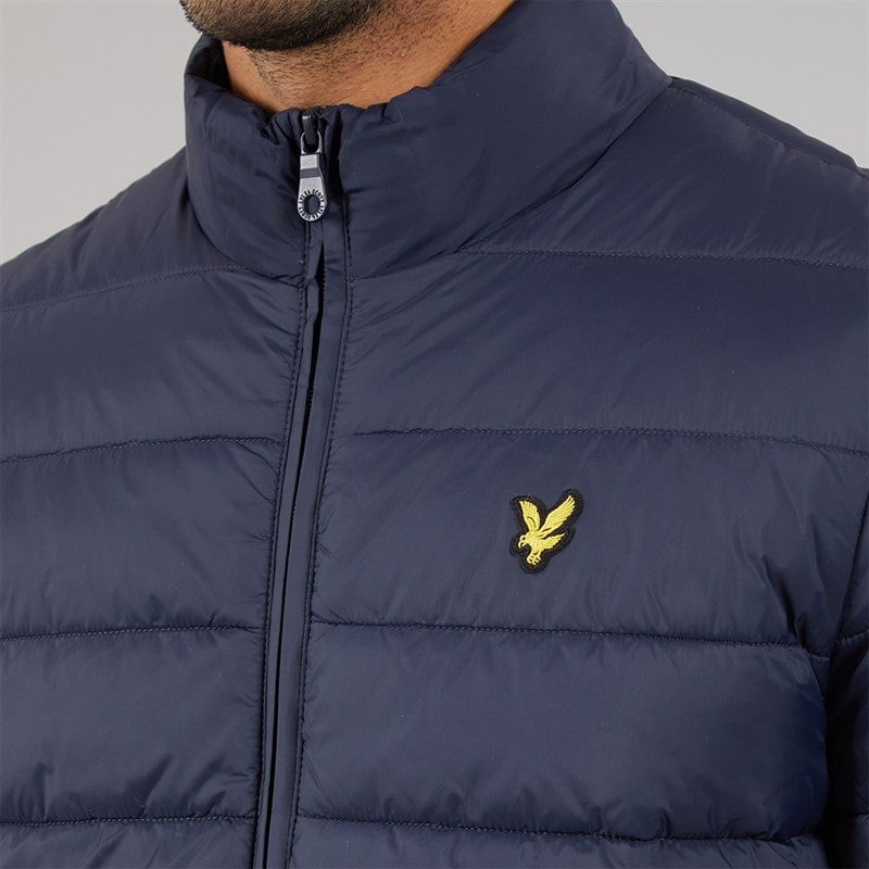 Lyle And Scott Vintage Mens Quilted Puffer Coat Blue Night - Image 5