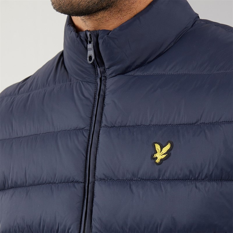 Lyle And Scott Vintage Mens Quilted Puffer Gilet Blue Night - Image 5