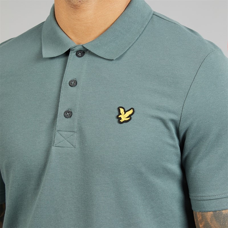 Lyle And Scott Vintage Mens Polo Shirt Green Mercurial - Image 3