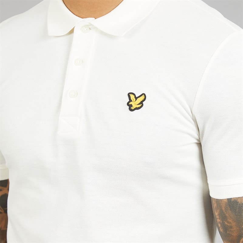 Lyle And Scott Vintage Mens Polo Shirt Chalk - Image 3