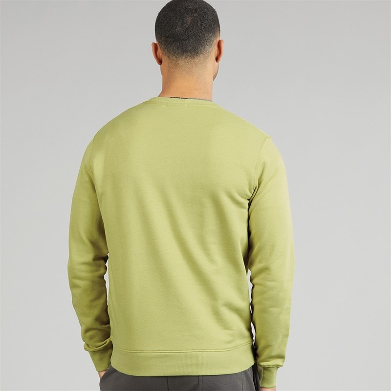 Lyle And Scott Vintage Mens Crew Neck Sweatshirt Pale Willow - Image 2