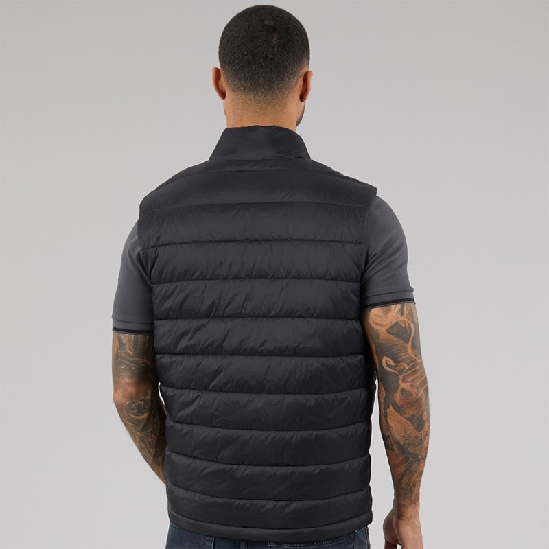 Lyle And Scott Vintage Mens Quilted Puffer Gilet Saddle - Image 2