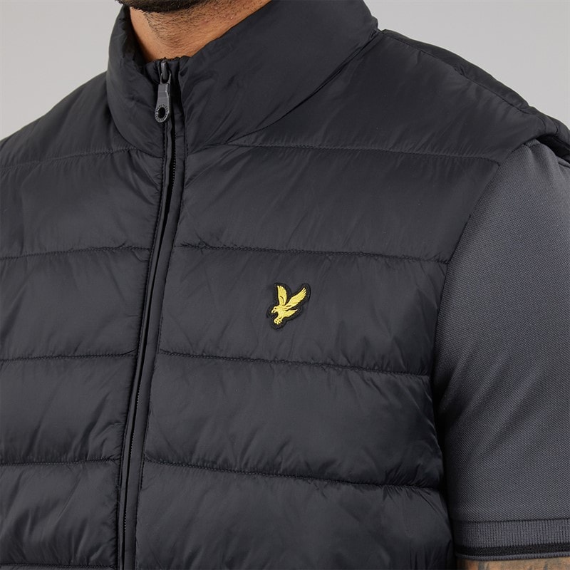 Lyle And Scott Vintage Mens Quilted Puffer Gilet Saddle - Image 5