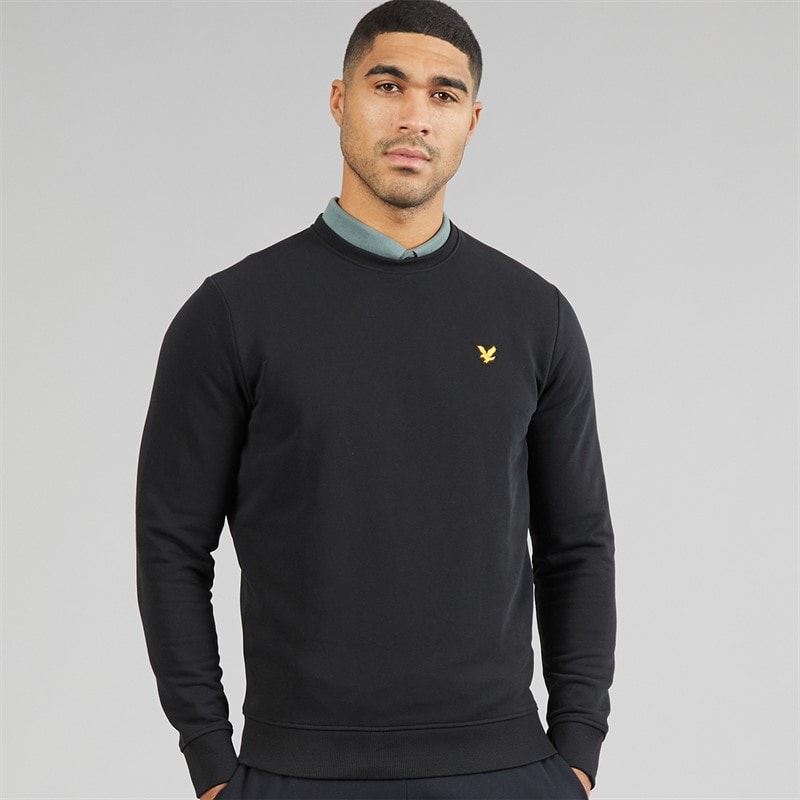 Lyle And Scott Vintage Mens Crew Neck Sweatshirt True Black - Image 1