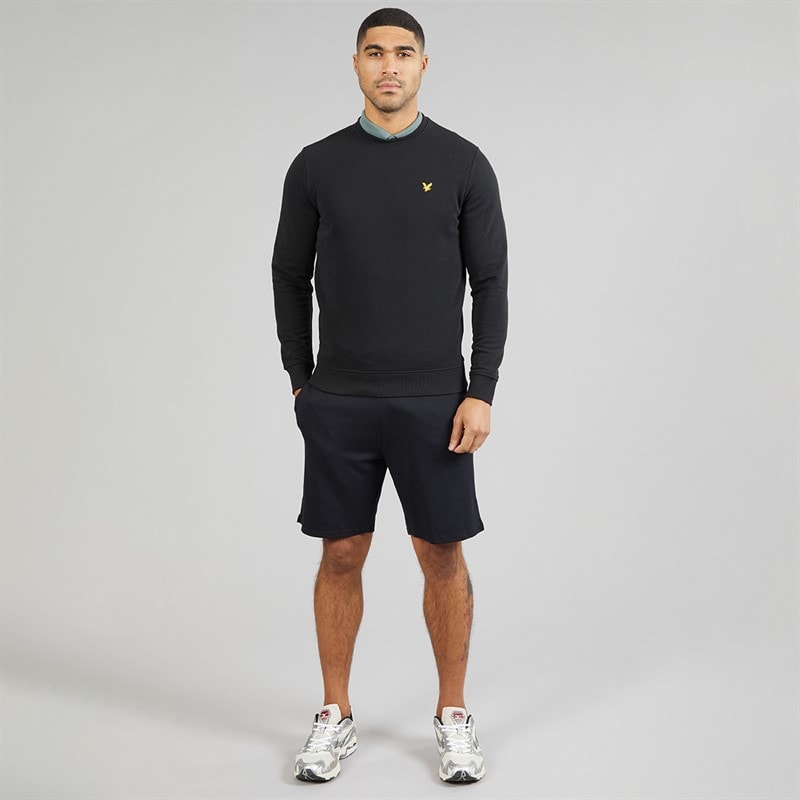Lyle And Scott Vintage Mens Crew Neck Sweatshirt True Black - Image 4