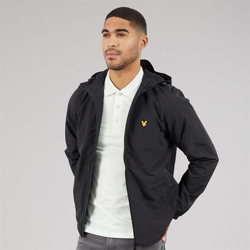 Lyle And Scott Vintage Mens Zip Through Jacket True Black - Image 3