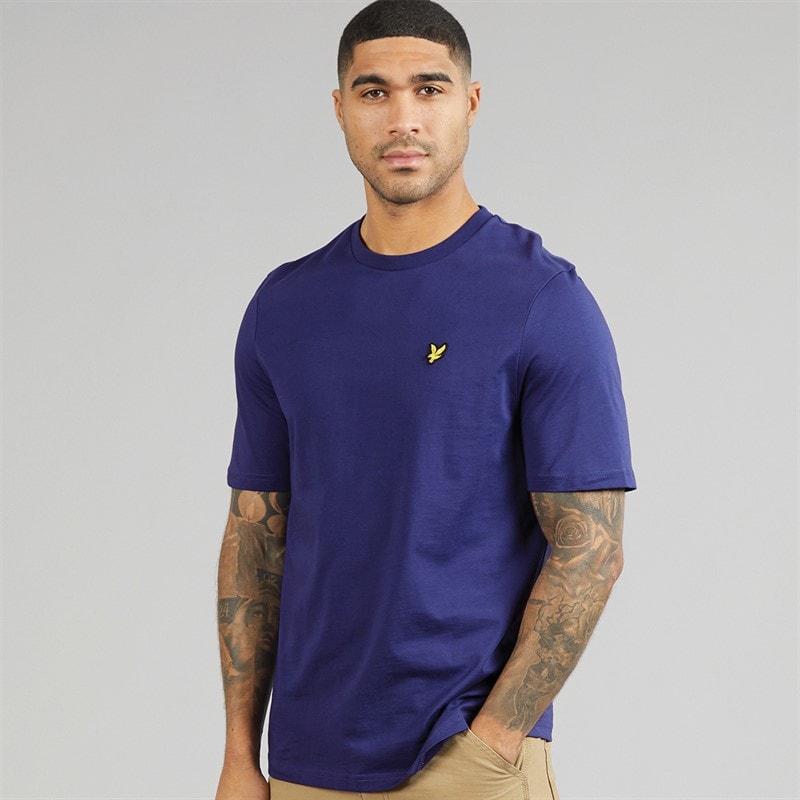 Lyle And Scott Vintage Mens Midweight Cotton T-Shirt Deep Indigo