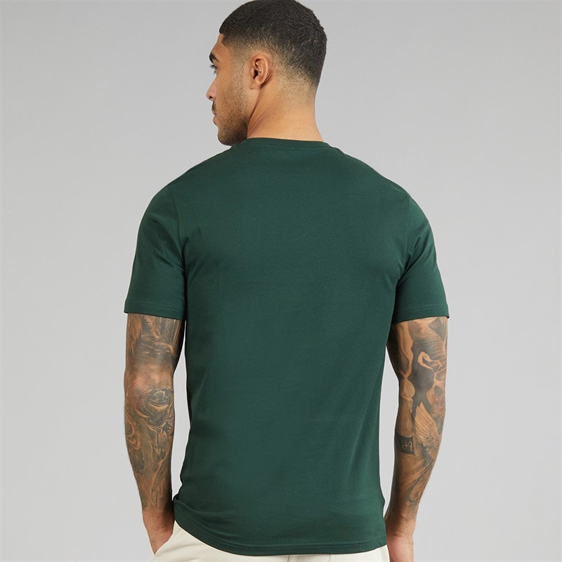 Lyle And Scott Vintage Mens Plain T-Shirt Dark Green - Image 2