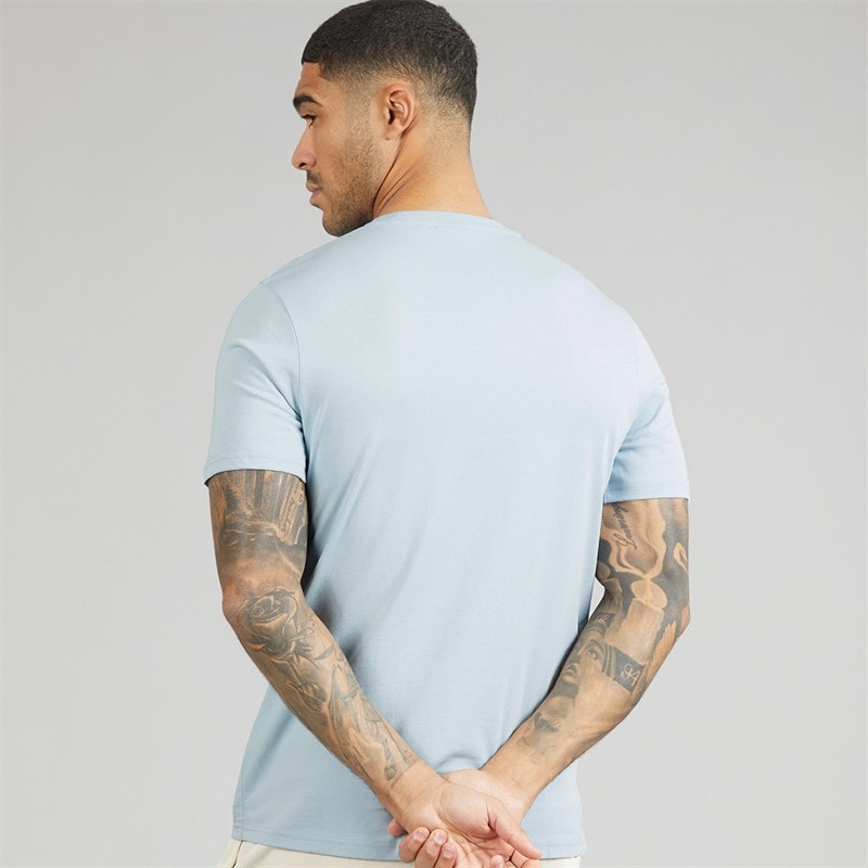 Lyle And Scott Vintage Mens Plain T-Shirt Opal Blue - Image 2