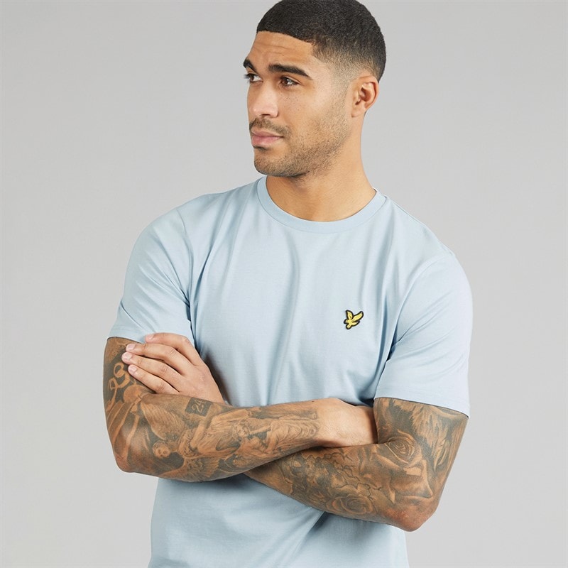 Lyle And Scott Vintage Mens Plain T-Shirt Opal Blue - Image 3