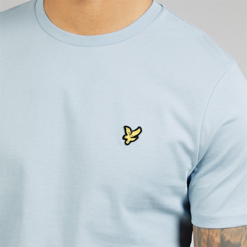 Lyle And Scott Vintage Mens Plain T-Shirt Opal Blue - Image 5