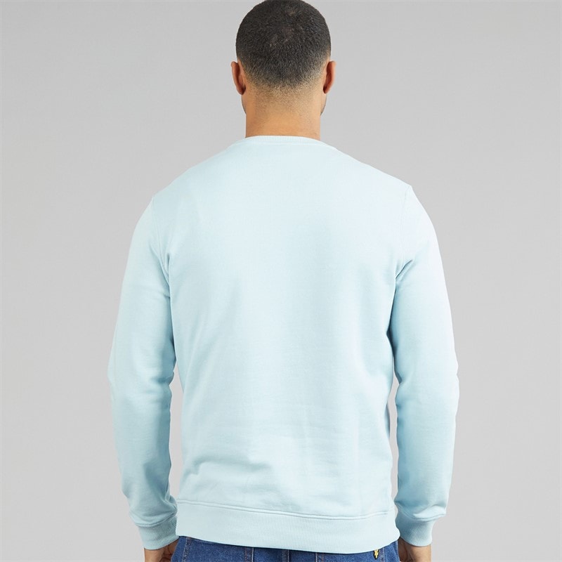 Lyle And Scott Vintage Mens Crew Neck Sweatshirt Opal Blue - Image 2