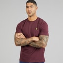 Lyle And Scott Vintage Mens Plain T-Shirt Burgundy