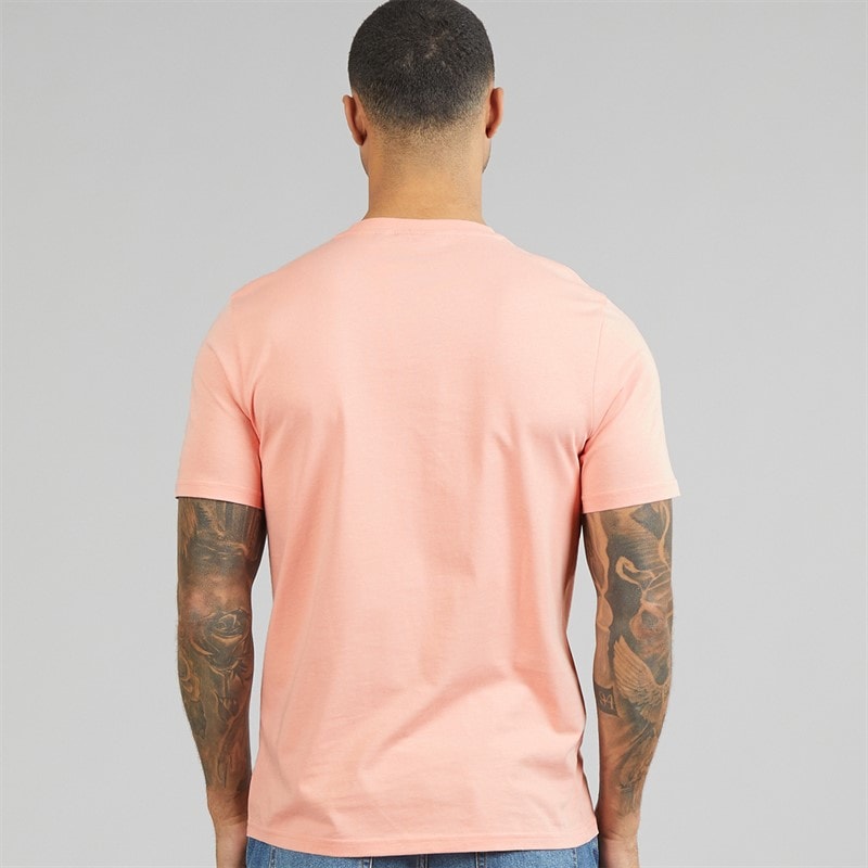 Lyle And Scott Vintage Mens Plain T-Shirt Pink Grapefruit - Image 2