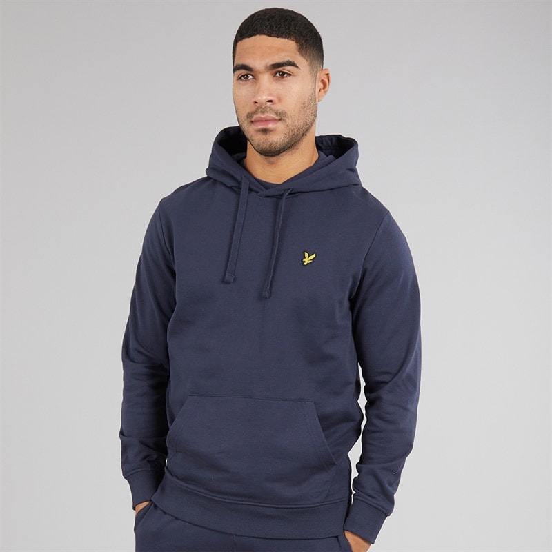 Lyle And Scott Vintage Mens Hoodie Blue Night