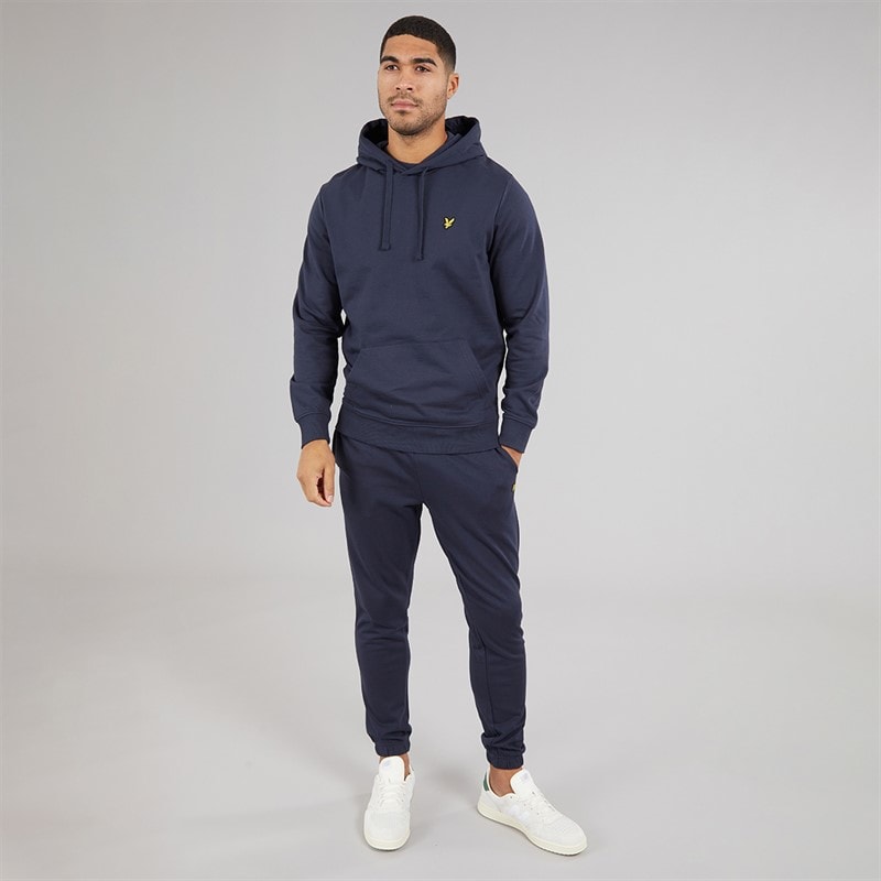 Lyle And Scott Vintage Mens Hoodie Blue Night - Image 4