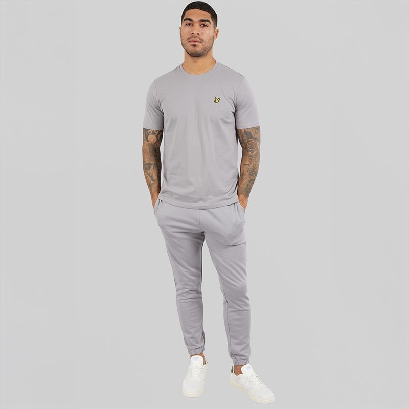 Lyle And Scott Vintage Mens Slim Joggers Gull Grey - Image 4