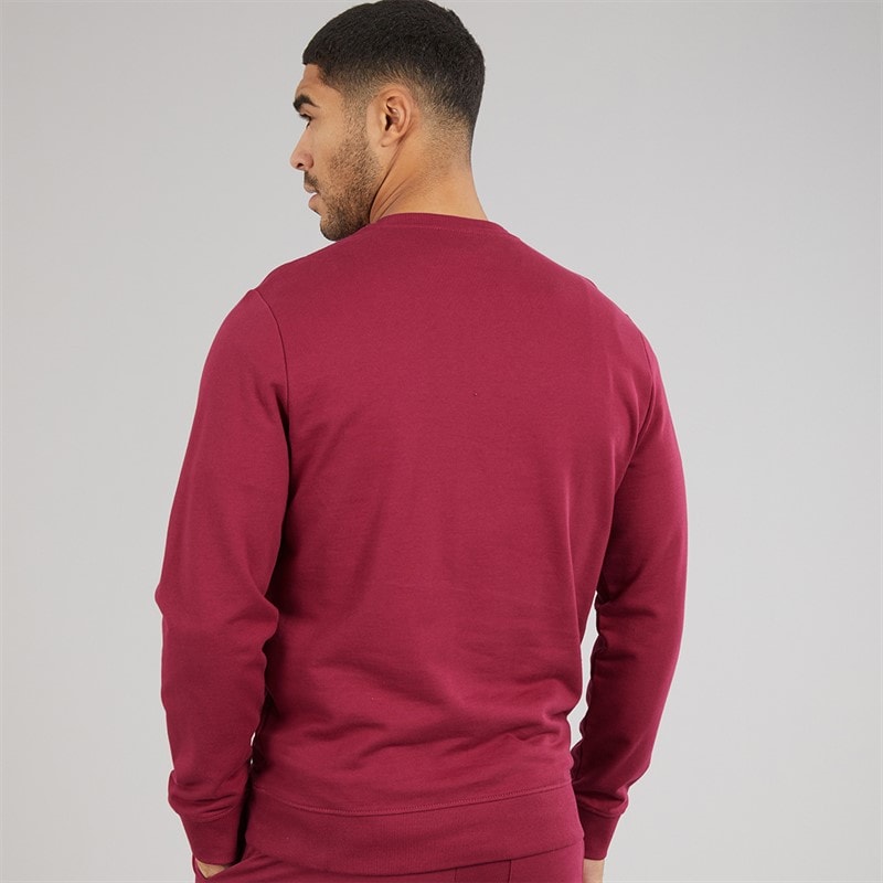 Lyle And Scott Vintage Mens Crew Neck Sweatshirt Rich Burgundy - Image 2