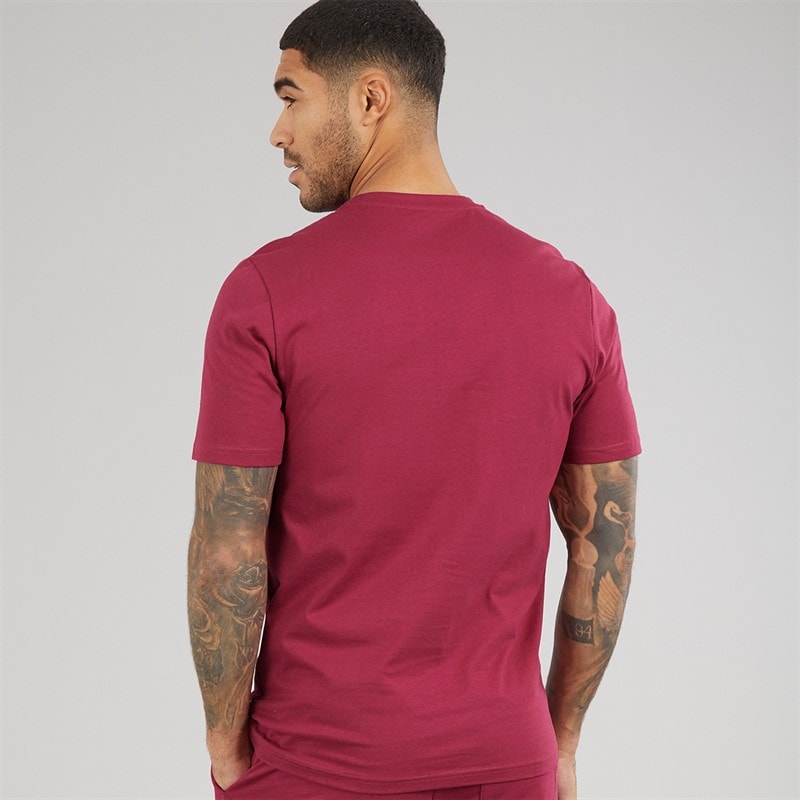 Lyle And Scott Vintage Mens T-Shirt Rich Burgundy - Image 2