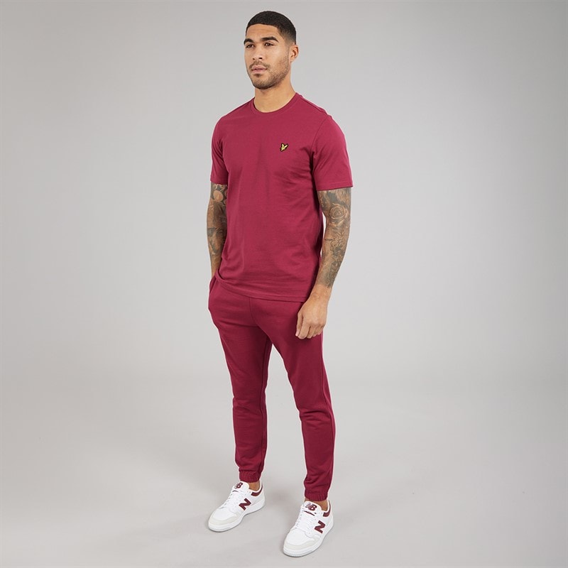 Lyle And Scott Vintage Mens T-Shirt Rich Burgundy - Image 3