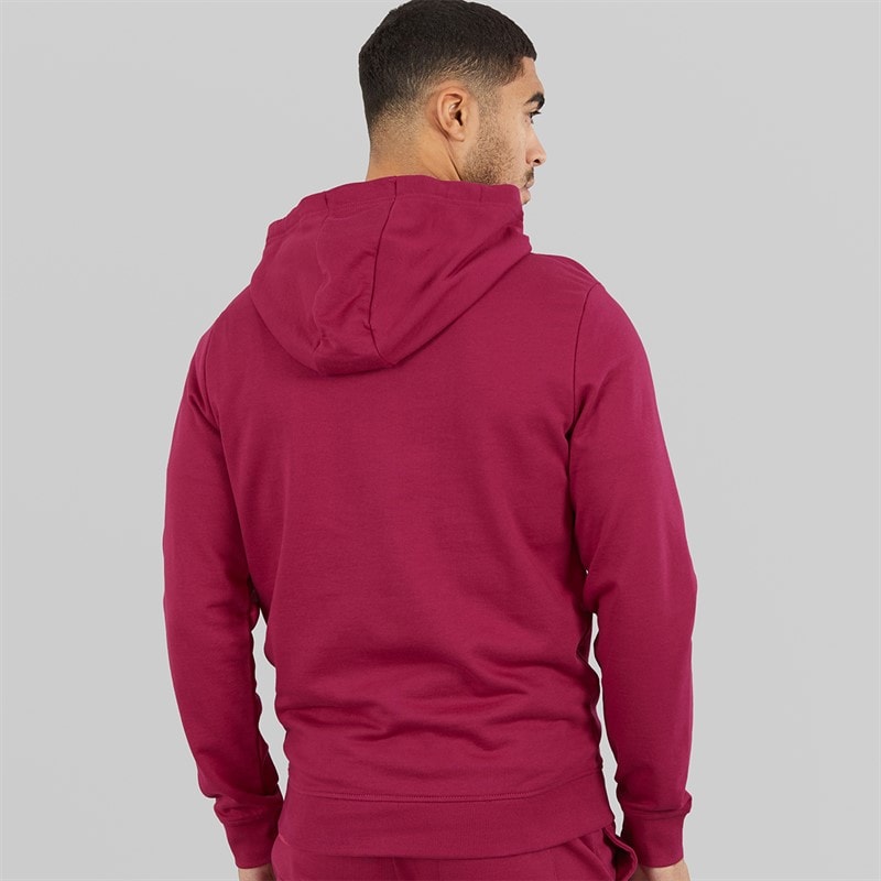Lyle And Scott Vintage Mens Hoodie Rich Burgundy - Image 2