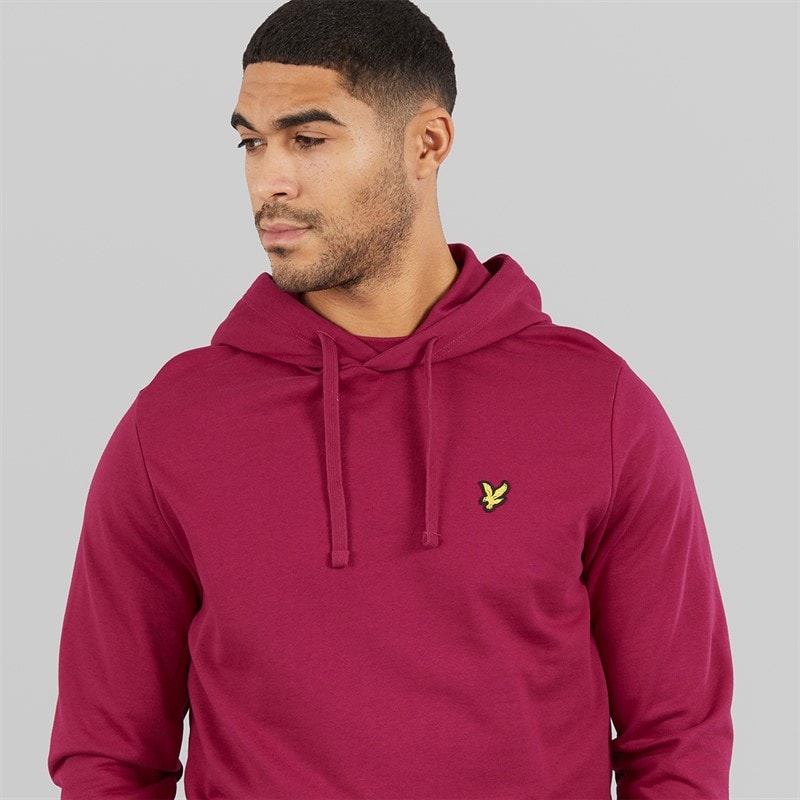 Lyle And Scott Vintage Mens Hoodie Rich Burgundy - Image 3