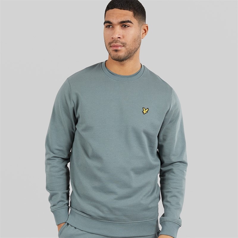 Lyle And Scott Vintage Mens Crew Neck Sweatshirt Green Mercurial